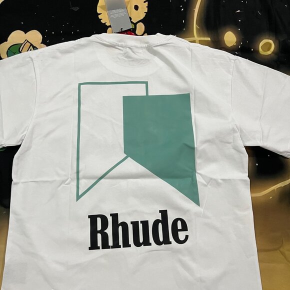 Rhude Track Logo White T Shirt - Picture 6 of 6